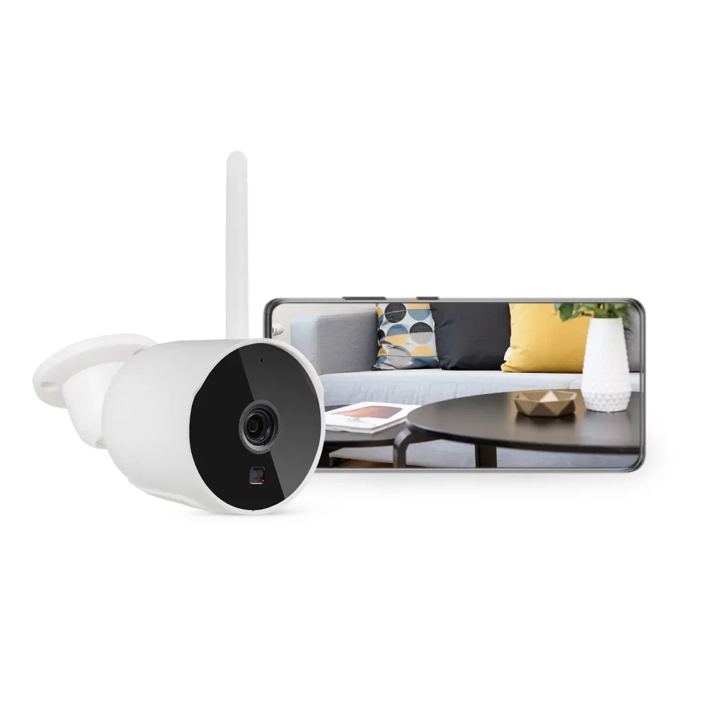 Easy installation of 1080P dual-wired bullet camera for both indoor and outdoor security surveillance.