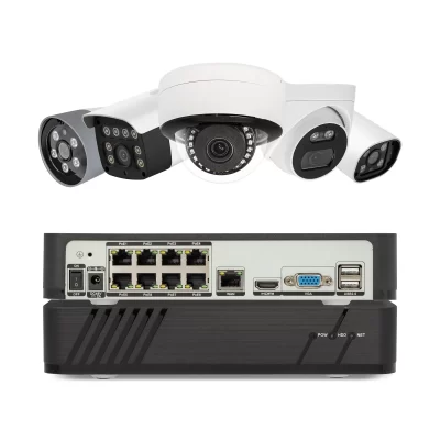 Iufuture 1080P HD PoE WiFi NVR System with 3MP, 4MP, 5MP, 8-Channel Surveillance Cameras for Home and Business.