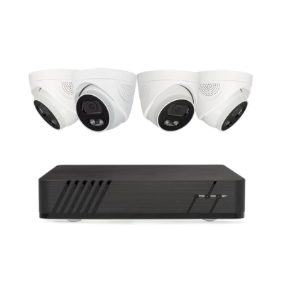 PoE NVR recorder for 8 channel security system with 4MP/5MP camera compatibility.