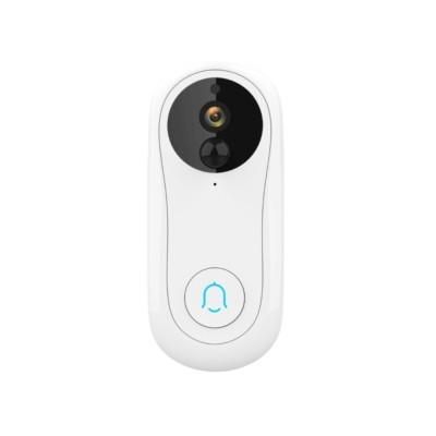 Smart rechargeable video doorbell with 1080p HD resolution and long-range wireless connectivity.