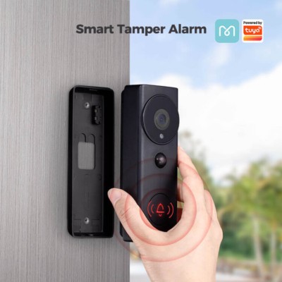 Easy installation of Tuya Smart Wireless Doorbell Kit with 2K HD camera.