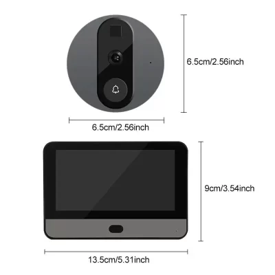 Easy installation of a smart peephole doorbell with HD camera, ideal for creating a front door monitoring package for enhanced security.