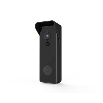 Wireless video doorbell with 1080p HD resolution, two-way audio, and motion detection.